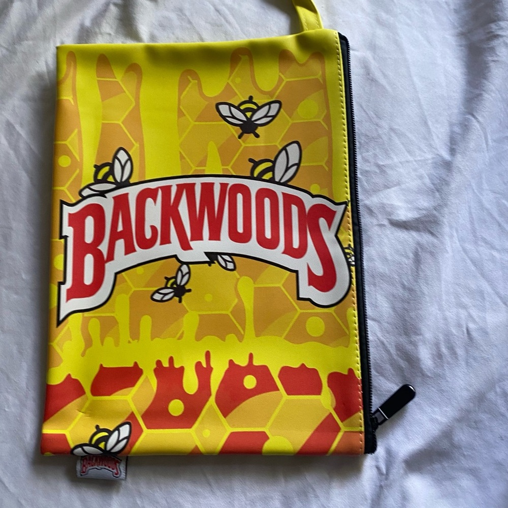 Backwoods Yellow honey bees accessory bag unisex pouch men or women